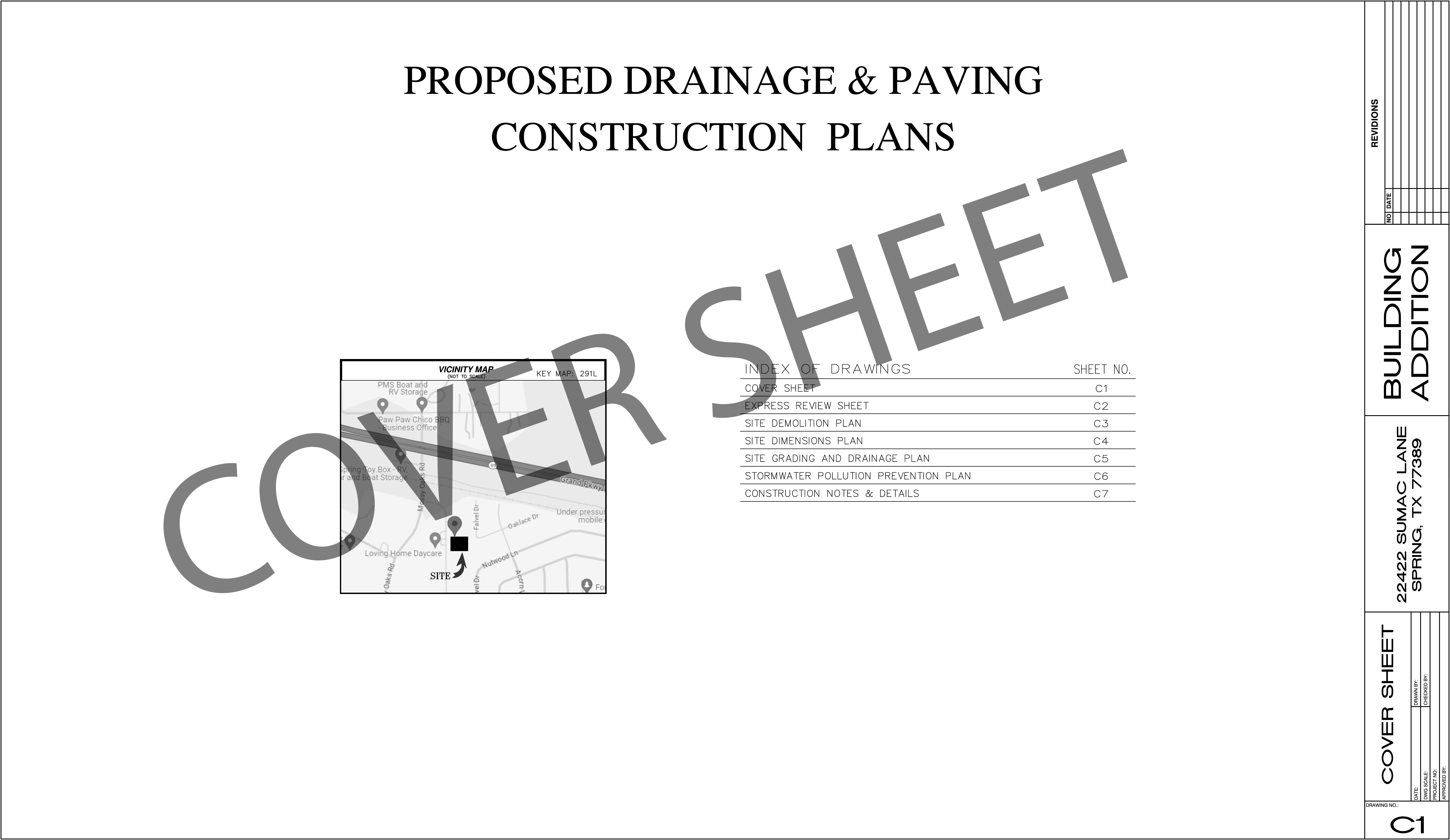 Civil Plans for Building Addition project